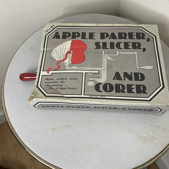 VTG Norpro Apple Master Apple Peeler Parer Corer & Slicer Original Box - Picture 3 of 14